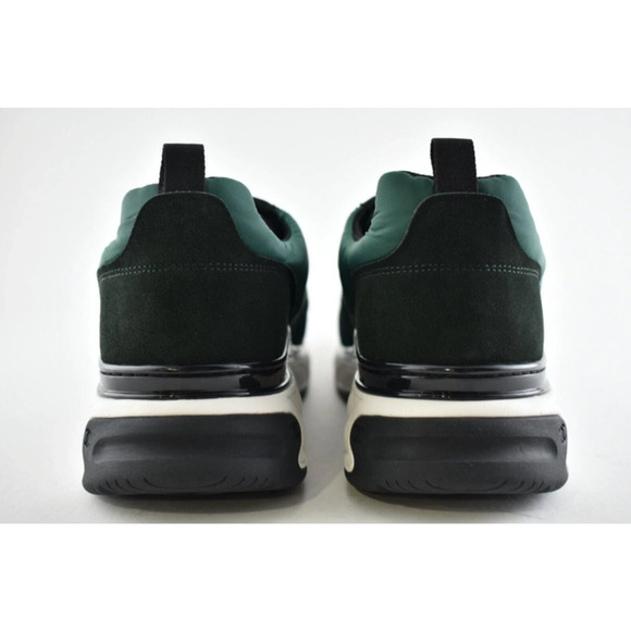 Chanel 21A Mens Green Black White CC Logo Lace Up Low Top Trainer Sneaker 44 11 - Picture 9 of 9